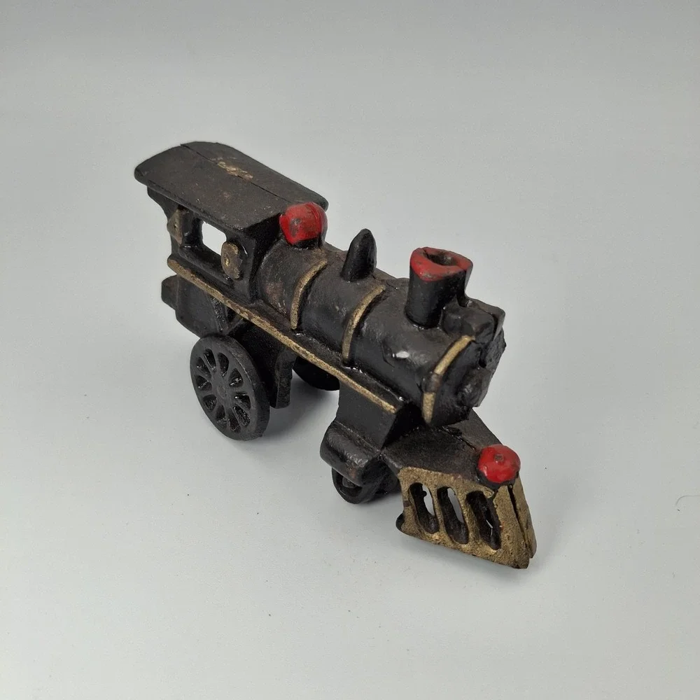 Vintage Cast Iron Train Locomotive Engine 3